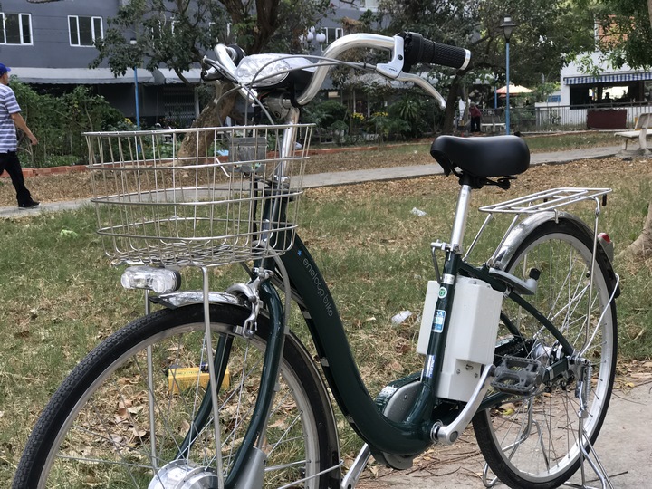 Xe đạp điện Sanyo trợ lực tay ga hàng Nhật nội địa giá rẻ Tp HCM 